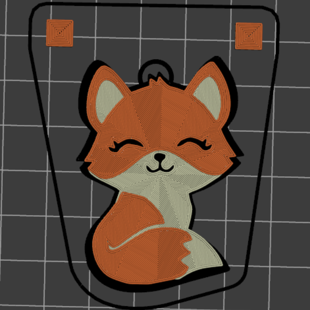 cute fox keychain - chaveiro raposa jewelry 3D print model - Mito3D