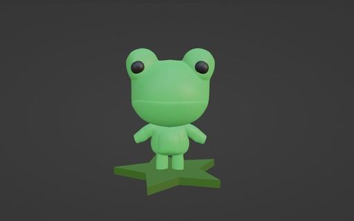 cute frog toy home kids art 3d print model - Mito3D