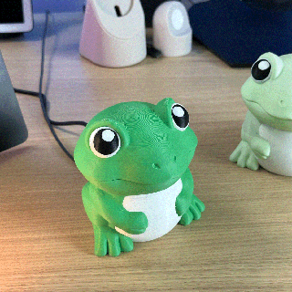 cute frog - cable phone & magsafe stand holder notch iphone samsung galaxy apple charger usb wireless kawaii dock 3d print model - Mito3D