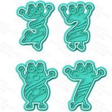 cute funny numbers cookie cutter set 10 cutters cithen home cook cookies lettering alphabet stamp dinosaur pterodactyl tyrannosaurus ichthyosaurus history ancient 3d print model - Mito3D