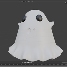 cute ghost blender stl kawaii 3d print model - Mito3D