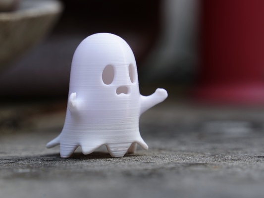 cute ghost figure sheet linen fear finger puppet toy play horror halloween sweet small hollow 3d print model - Mito3D