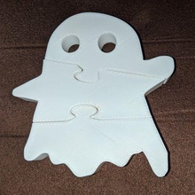 cute ghost puzzle - easy puzzles 3d print model - Mito3D