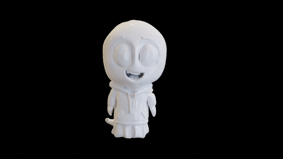 cute ghost stl 3d printing ghost cute ghost 3d printing ghost stl ghost  3d print model - Mito3D