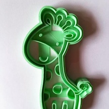 mignonne girafe coupeur marqueur outil Coupe biscuits Masse porcelaine animaux jungle Couper 3d print model - Mito3D