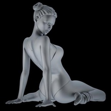 linda chica art deportes la ropa interior bikini traje de baño sentado hembra 3d print model - Mito3D