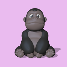 carina gorilla decorare giocare figura scolpire scultura sculture animale giocattolo arte miniature decorativo Casa arredamento zoo giungla 3d print model - Mito3D
