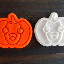 cute halloween pumpkin cookie cutter set 12 home lamp jack hat witch skull ghost cutters cithen cook cookies stamp cauldron bat zombies brush candle skellington rip tombstone mask 3d print model - Mito3D