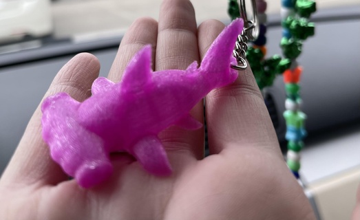 cute hammerhead shark keychain 3d print model - Mito3D