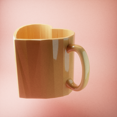 cute heart shaped cup home coffee kitchen home house interesting gift valentine 3d print model - Mito3D