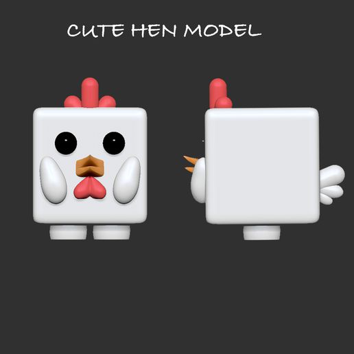 lindo gallina 3D print model - Mito3D
