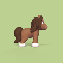 lindo caballo Arte escultura animal juguete miniaturas granja decorativo jugar dibujos animados 3d print model - Mito3D