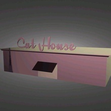 cute house beloved cat 3d print model - Mito3D