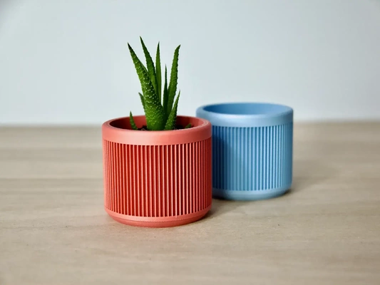 cute indoor planter & cactus pot home succulent modern japanese artdeco 3d print model - Mito3D