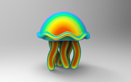 cute jellyfish keychain Jewelry animal kawaii 3d print model - Mito3D
