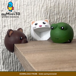 fofa Kawaii canto protetores Urso gato rã 3d impressão modelos anime gatinha enfeite casa masha Sapo protetor segurança bebê esquinero 3d print model - Mito3D