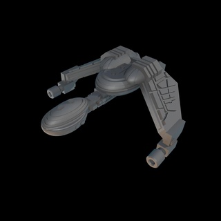 cute klingon bird prey star trek toys spaceship chibi 3d print model - Mito3D