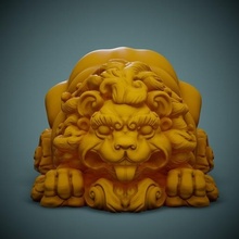 mignonne Lion art animal jouet sculpter sculpture décoration 3d print model - Mito3D