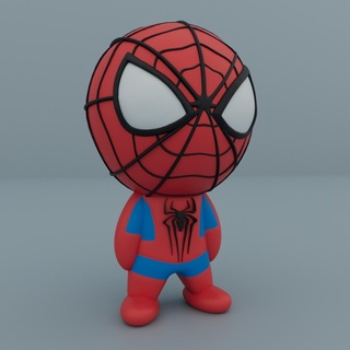 cute little amazing spiderman - andrew garfield spider man verse bubble head toy collectibles decoration keychain 3d print model - Mito3D