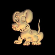 cute little dog art 3d print model - Mito3D