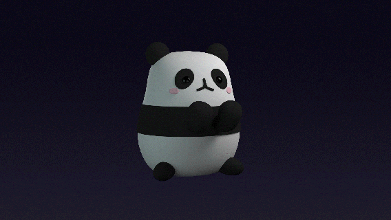 cute little panda panda animal cable cute cute art  3d print model - Mito3D