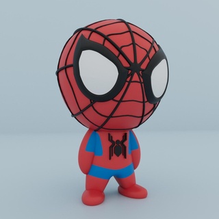 lindo pequeño hombre araña tom Holanda araña hombre vengadores araña verso araña lindo pequeño burbuja cabeza juguete coleccionables decoración llavero 3d print model - Mito3D