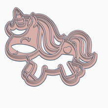 jolie petite licorne - emporte-pièce la maison mignon peu poney cookie cutter sharp 3d print model - Mito3D