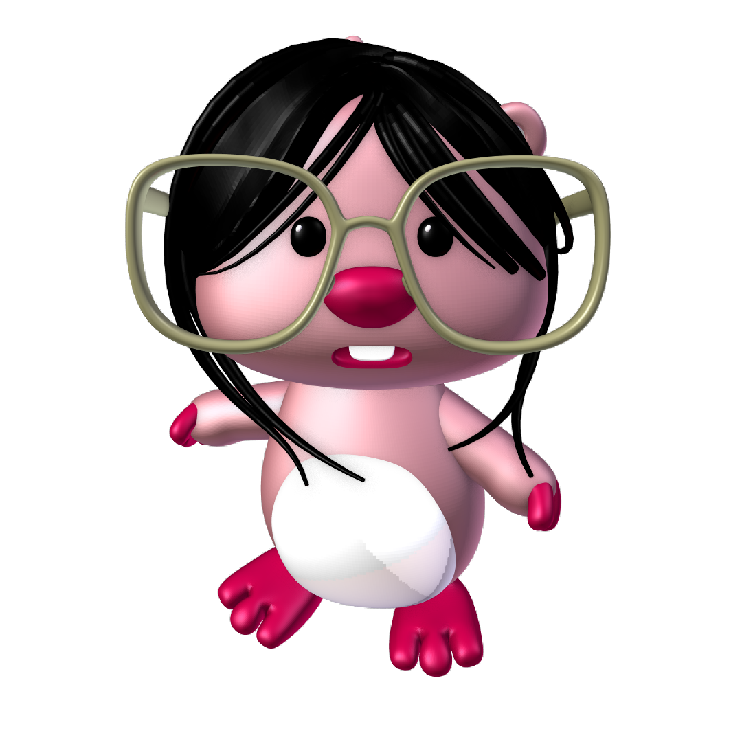 cute loopy plush meme bangs glasses 3D print model - Mito3D