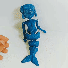 niedlich Meerjungfrau flexi Spielzeug Sirene Meer Strand Kunst Mädchen mythologisch 3d print model - Mito3D