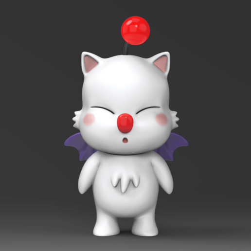 cute mogu stl 3dprint art final fantasy mascot summon monster moogle moguri tifa cloud 3D print model - Mito3D