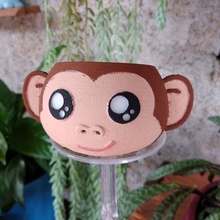 carina scimmia vaso fioriera piccola giardino jardim 3d print model - Mito3D