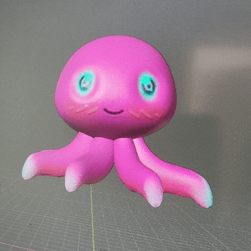 fofa polvo animal brinquedo mar doce crianças Diversão desenho animado bebê pequeno animais 3D print model - Mito3D