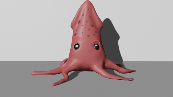 cute octopus 3d print model - Mito3D