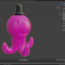 cute octopus hat blender stl animals kawaii 3d print model - Mito3D