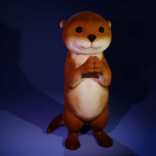 mignonne loutre 3D print model - Mito3D