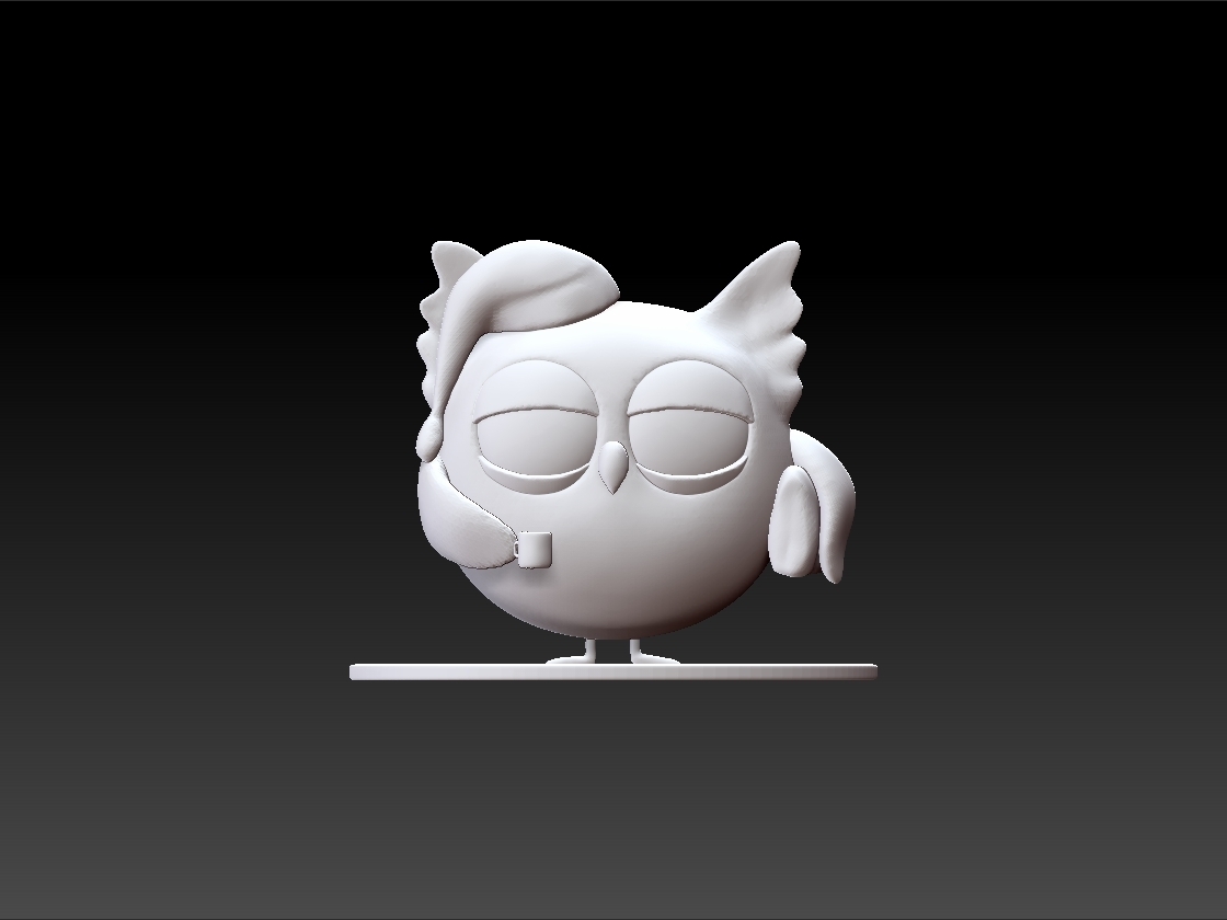 cute owl - decoration desk toon 3D print model - Mito3D