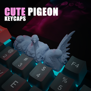 cute paloma keycap Gadget keycaps keys pigeons pigeon pc keyboard computer adorable anime bird pagaro ave 3d print model - Mito3D