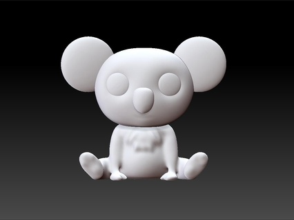 lindo panda decoración juguete niños 3d print model - Mito3D