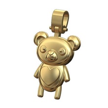cute panda bear pendant bail 3d print model 3d print model - Mito3D
