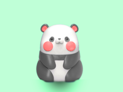 niedlich Panda Modell Kunst 3d Drucker 3d print model - Mito3D