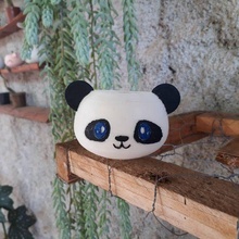 cute panda vase planter vaso pandinha urso garden jardim 3d print model - Mito3D