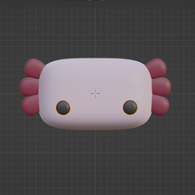 cute paperweight axolotl free 3d print model - Mito3D
