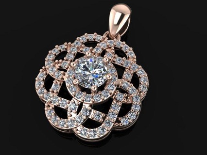 cute pendant 11 pendant jewelry silver heart pattern cute hot trend  3d print model - Mito3D