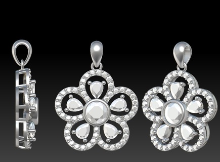 cute pendant Jewelry jewelry silver heart 3d print model - Mito3D