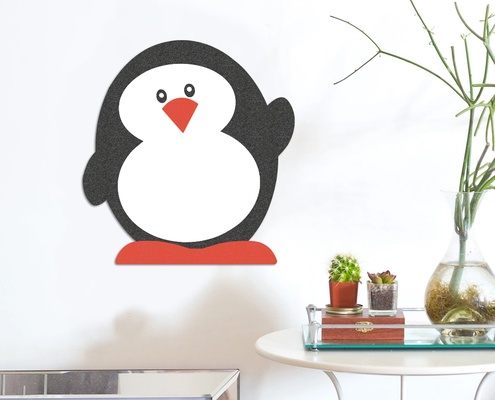lindo pingüino color by capa arte pájaro pared 3d accesorios accesorio ams fácil adorable animal animales ártico juguete 3d print model - Mito3D