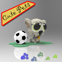 cute pets collectibles winter art bone ball dog football doggy 3d print model - Mito3D