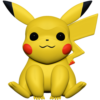 niedlich Pikachu Pokémon stilisiert Spielzeug Karikatur Charakter 3dprint 3d drucken 3dprintable 3dprintablemodel einzigartig flexi Fabrik Beste 3dprintablemodels 3d print model - Mito3D