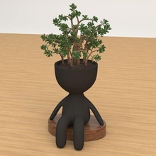 cute plant pot 3d print model - Mito3D