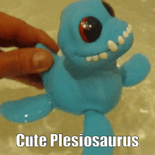 cute plesiosaurus easy print - place game dinosaur animal articulated flexi flexy flexible toy poseable animation cartoon figure model sculpture supportless 3d print model - Mito3D