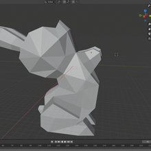cute poly rabbit decoration pen holder animal kawaii 3d print model - Mito3D